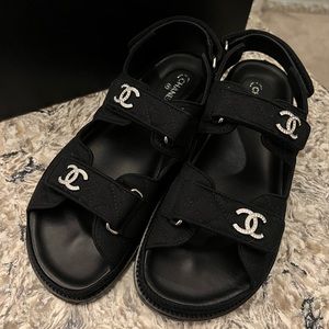 SOLD on IG-Chanel Dad Sandals Crystal-SOLD ON IG